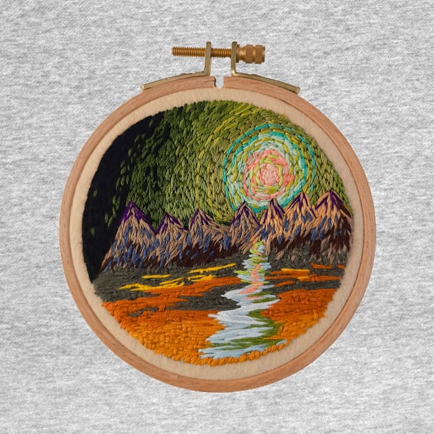 Night Mountains by RONembroidery